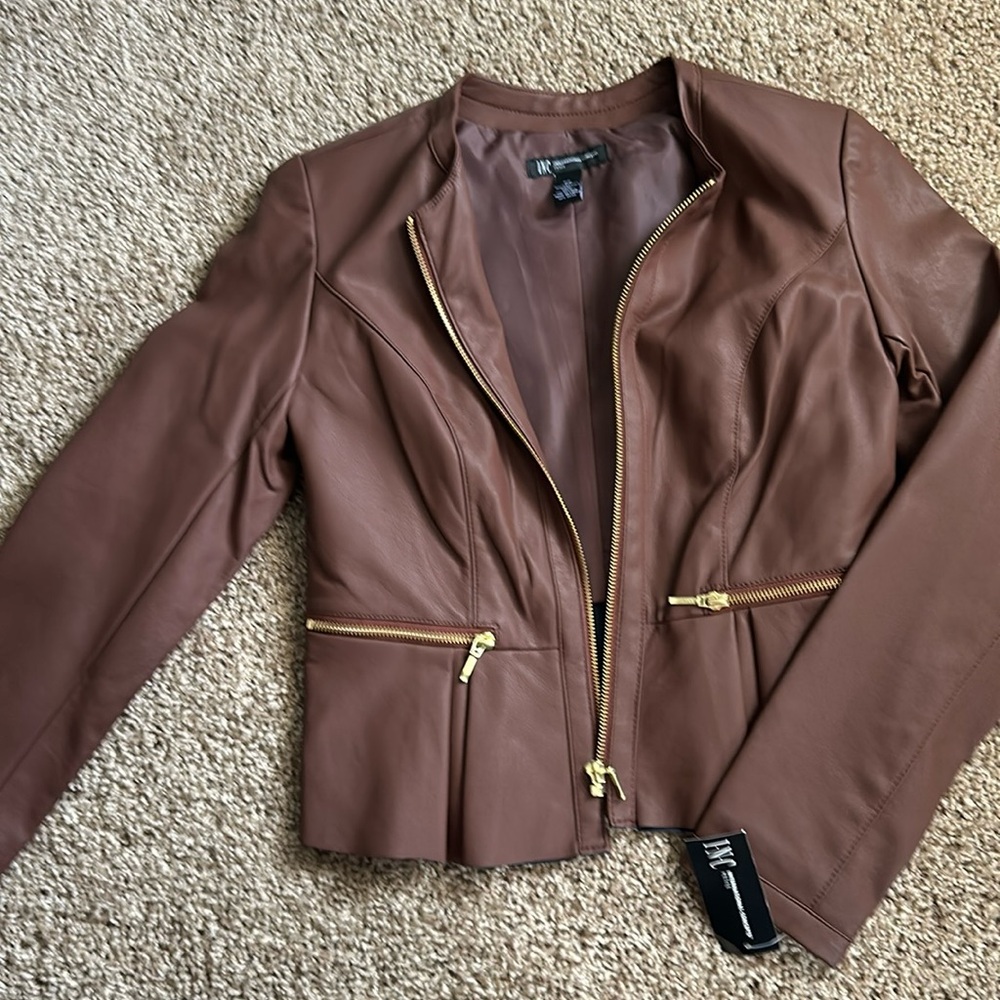 Adorable dark brown INC jacket, Petite Small